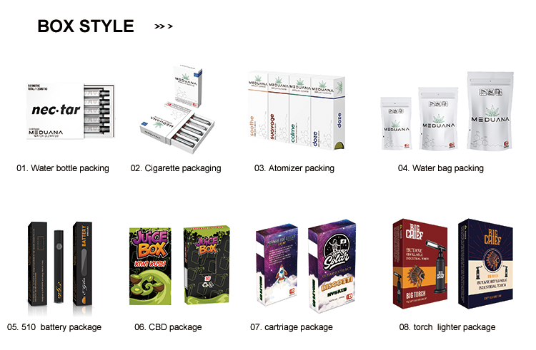 Wholesale Cardboard Package with Window Blister Thick Oil E Cig Packaging Paper Box White Package CBD Package