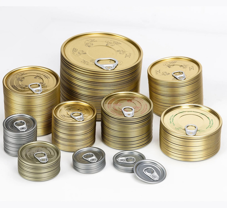 High Quality Tinplate EOE Full Open Aperture Lid Easy Open End Lid 202#300#Open End Lid for Dry Food Cans