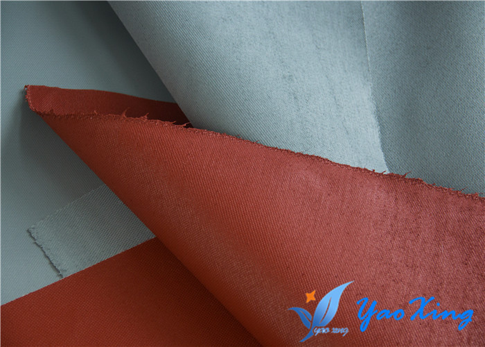 Red Silicone Rubber Coated Fiberglass Fabric For Smoke Curtain And Fire Blankets