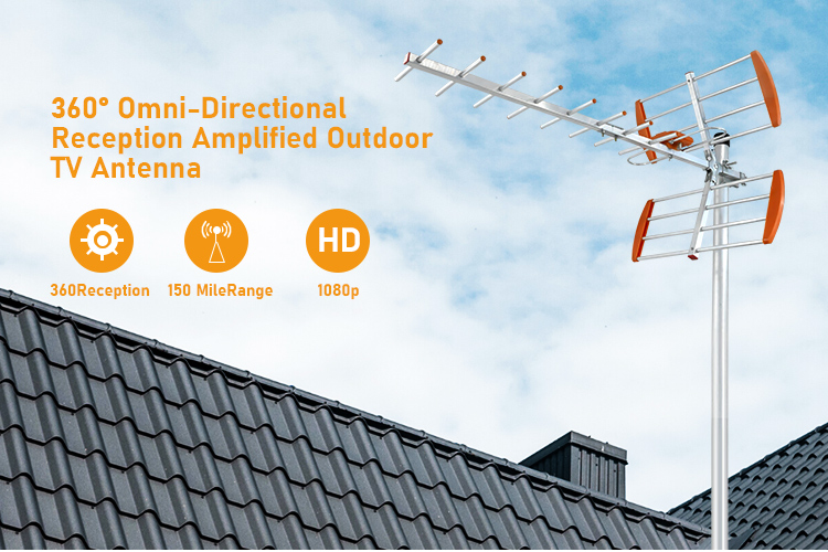 DVBT T2 High Gain Hdtv Digital Indoor Antenna , Uhf Hdtv Antenna 15dBi