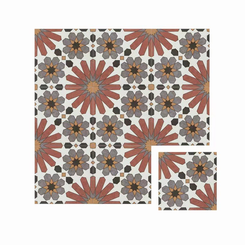Brown And Gray Non-Slip 200x200mm Floor Ceramic Rustic Tiles For Living Room And Eco-Friendly Wall Tiles For Bathroom