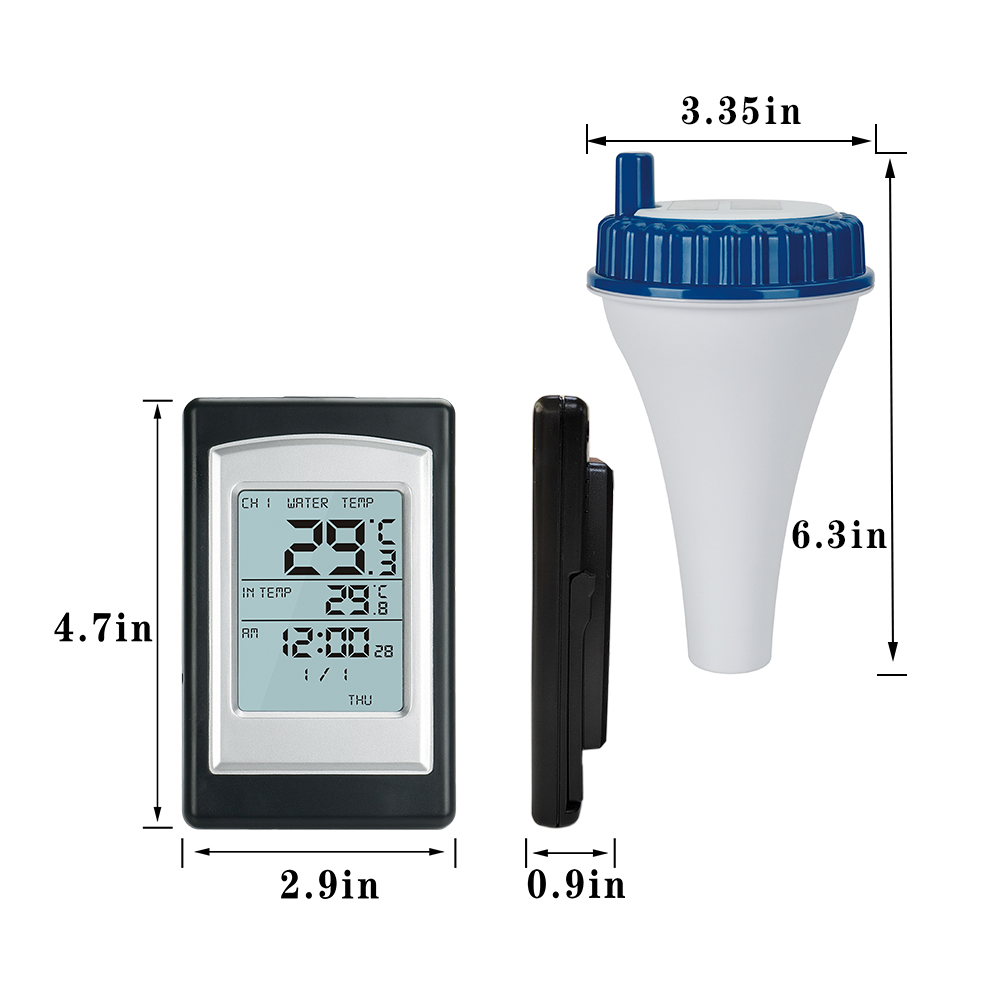 WT0124 Solar Energy Swimming Pool Thermometer For End Custom Indoor And Outdoor SPA Pavilion