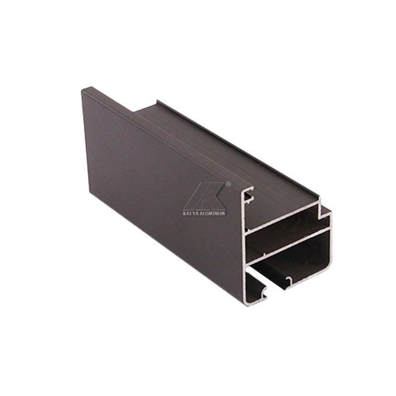 Powder Coating Extruded Wardrobe Aluminium Profile For Sliding Closet Door Frame