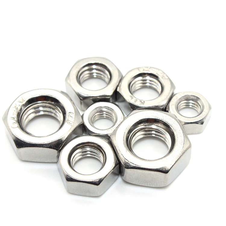 100% Inspection Before Shipment Din 934 Hex Nuts M4 M6 M8 M10 M12 M16 M24 SUS 304 316