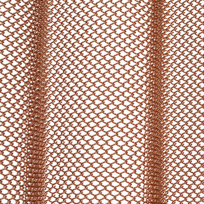 Aluminum Coil Metal Wire Mesh Curtain With Custom Surface Finish For Decoration