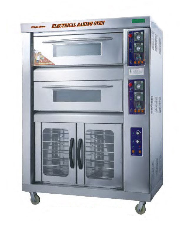 Restaurant Industrial Baking Oven Double Deck 1300x835x1800mm Proofing Bread