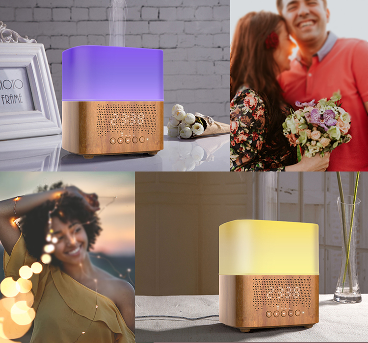 30ml/hr 300ml Ultrasonic Aroma Diffuser Bluetooth Speaker