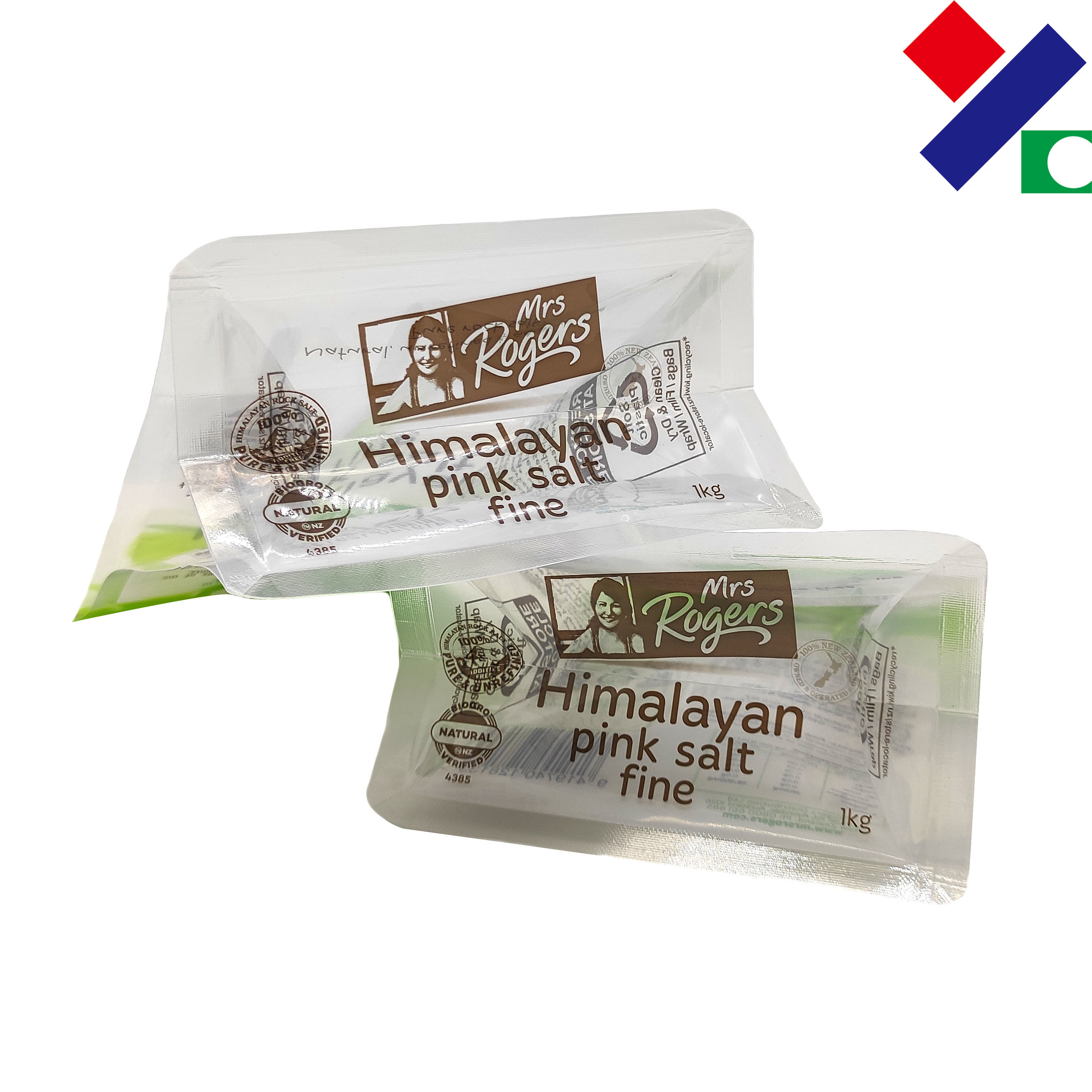 Glossy Recyclable Packaging Bags Stand Up Zipper Pouch For Dry Food 50g 100g 150g