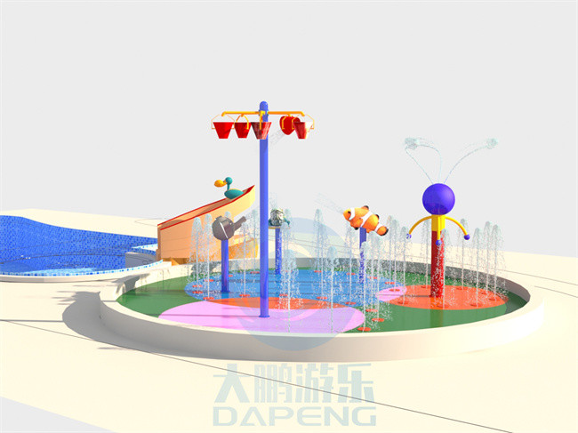Hotel Playground Water Park Slide Equipment Fiberglass HDG Steel