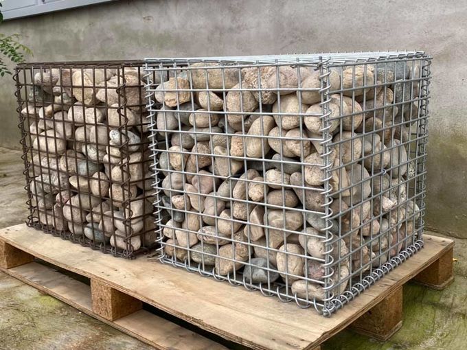 1x1x1 Metal Cage Plate 5mm Welded Mesh Gabion Baskets