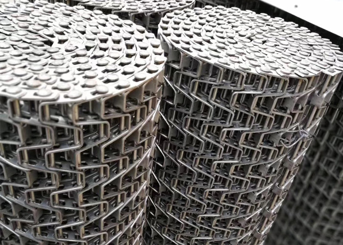 304 Grade Stainless Steel Flat Conveyor Wire Mesh Belt With Good Breath Ability For Pastry