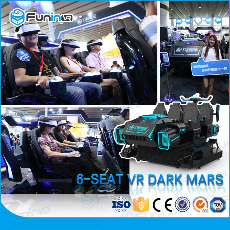 Mech Style Virtual Reality 9D VR Cinema Six Players Indoor VR Game With VR Helmet