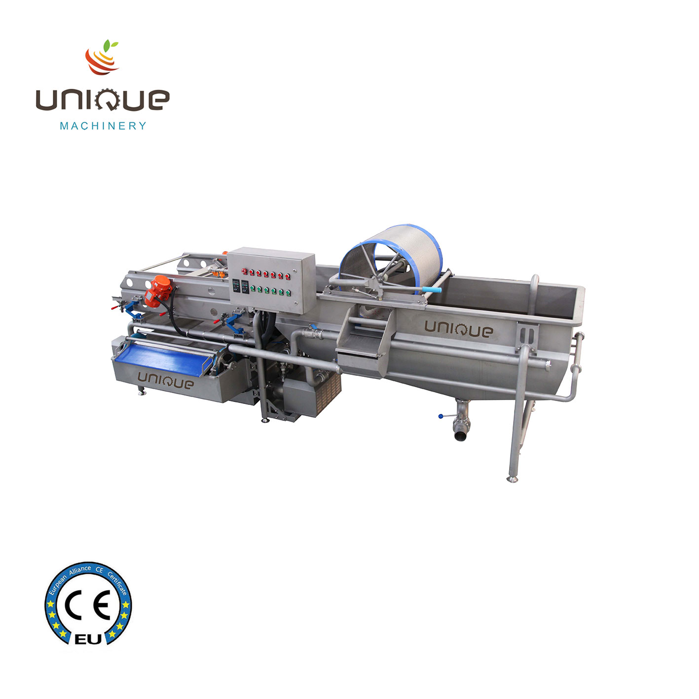 Customized Voltage 1.5t/h Capacity Vegetable and Salad Washing Machine for Cleaning