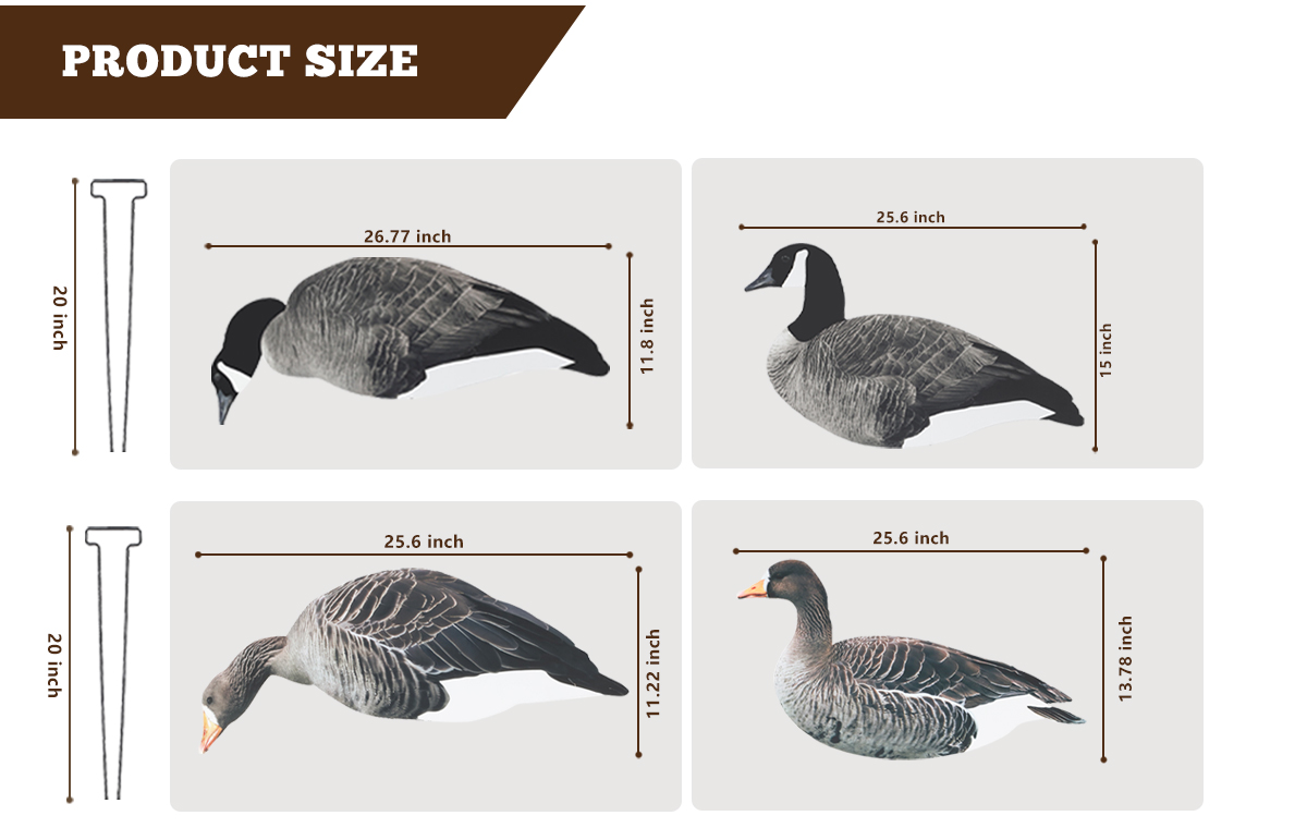 Anti Reflective Plastic GOOSE Hunting Decoy PP Silhouette Branta Canada Goose Decoys