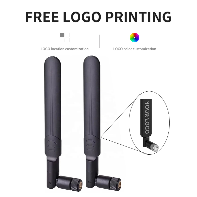 Black Long Range Omni Signal 360 Degree Receiver Wireless External 1km Rubber Router 2.4GHz SMA 5GHz 6E WiFi Antenna