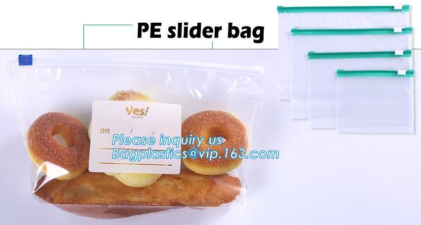 slider Zip lockk bag doypack zipper/ECO-friendly slider bag, Slider Bags Stand Up Slider Bags For Food, frosted zipper loc