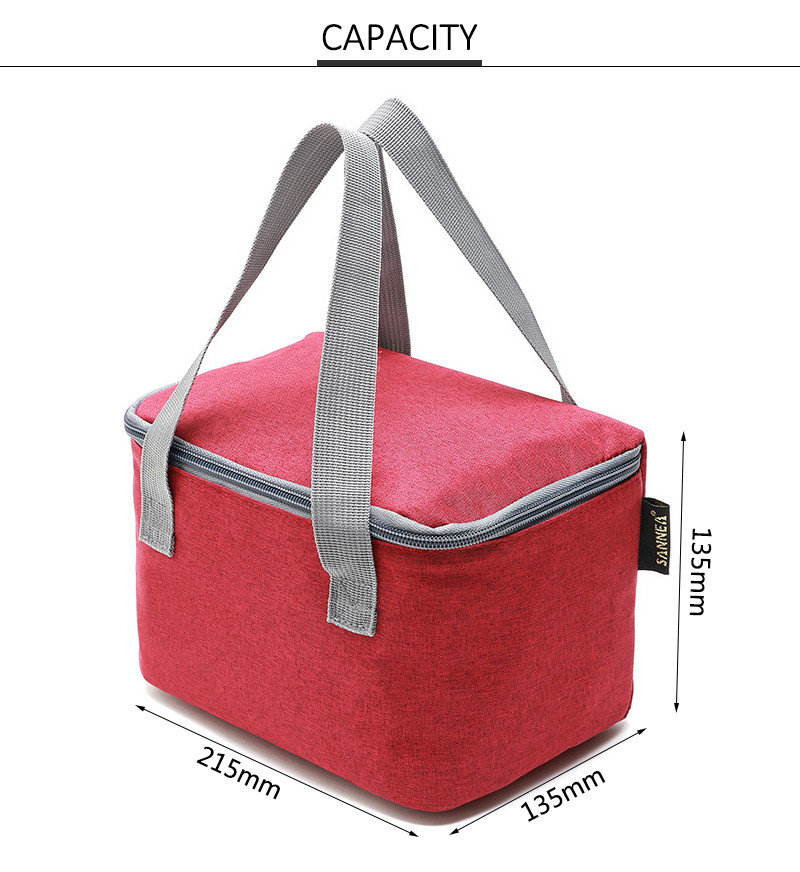 SGS Polyester L21.5cm Insulated Lunch Cooler Bags