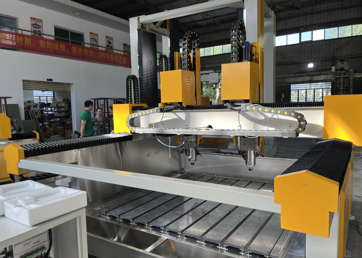 Multi Head 2 Head CNC Stone Carving Machine For Marble Granite Engraving And Carving
