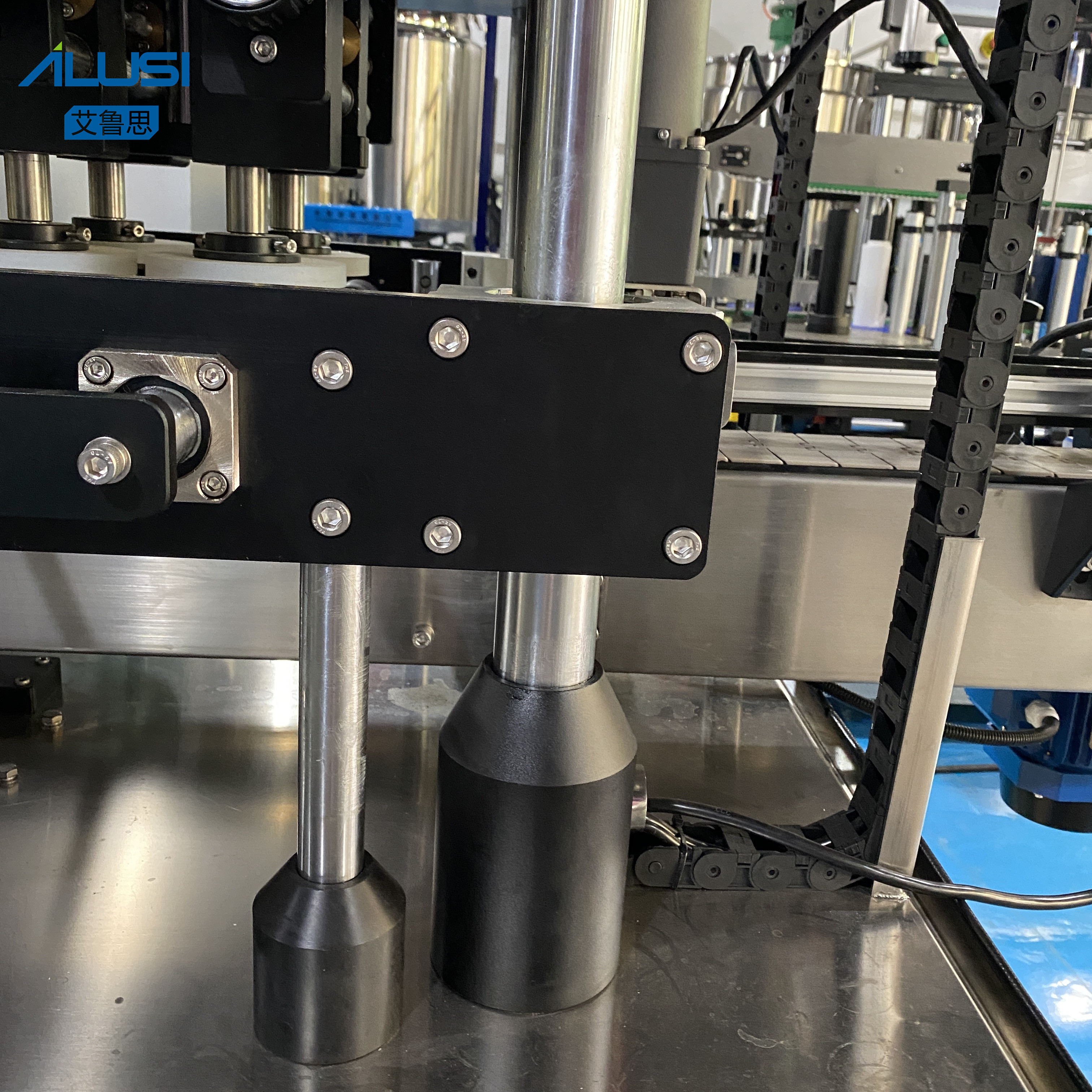 220V Stainless steel Bottle Capping Machine , Screw Cap Sealing Machine