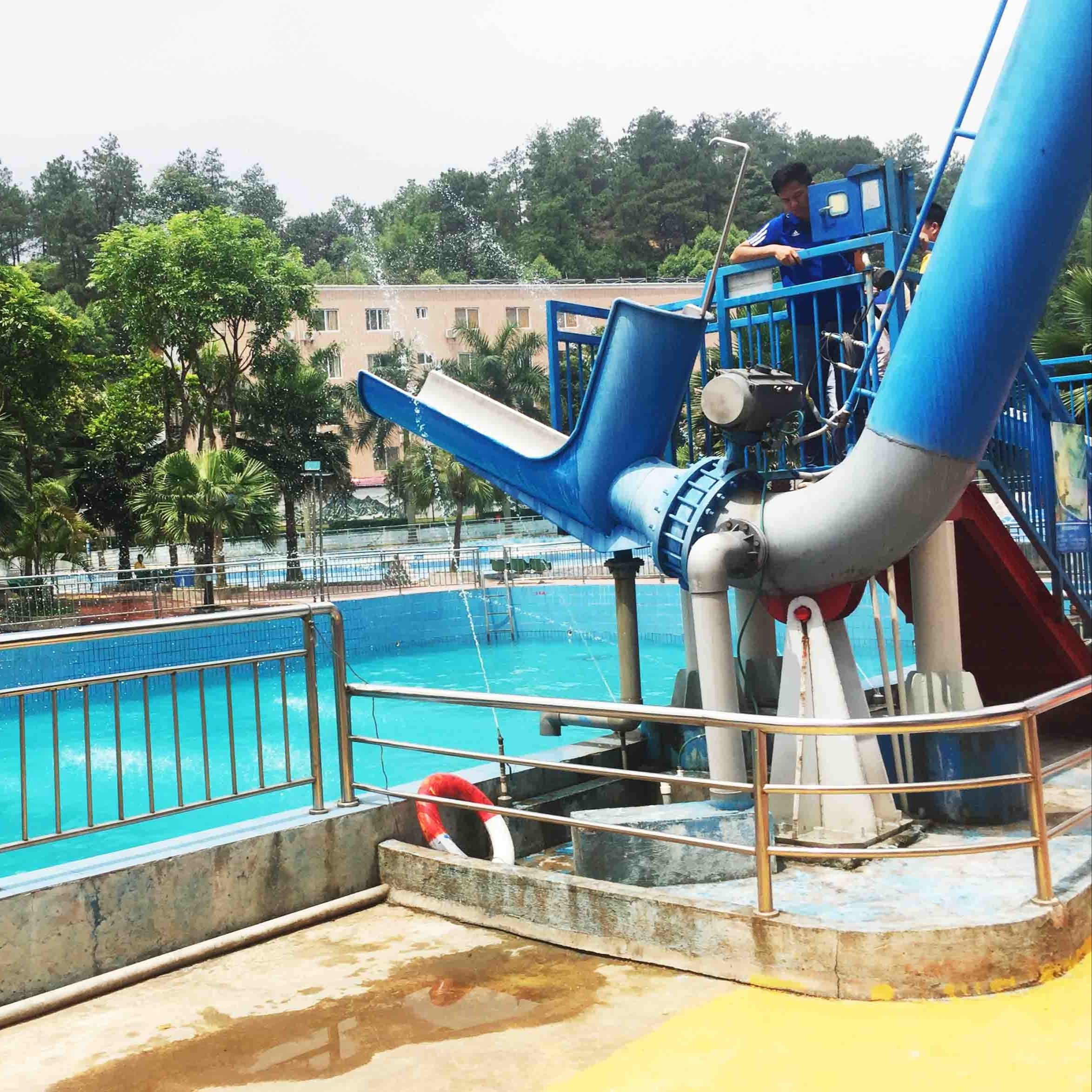 Special Commercial Aqua Park Equipment Fiberglass Water Slides for Adult
