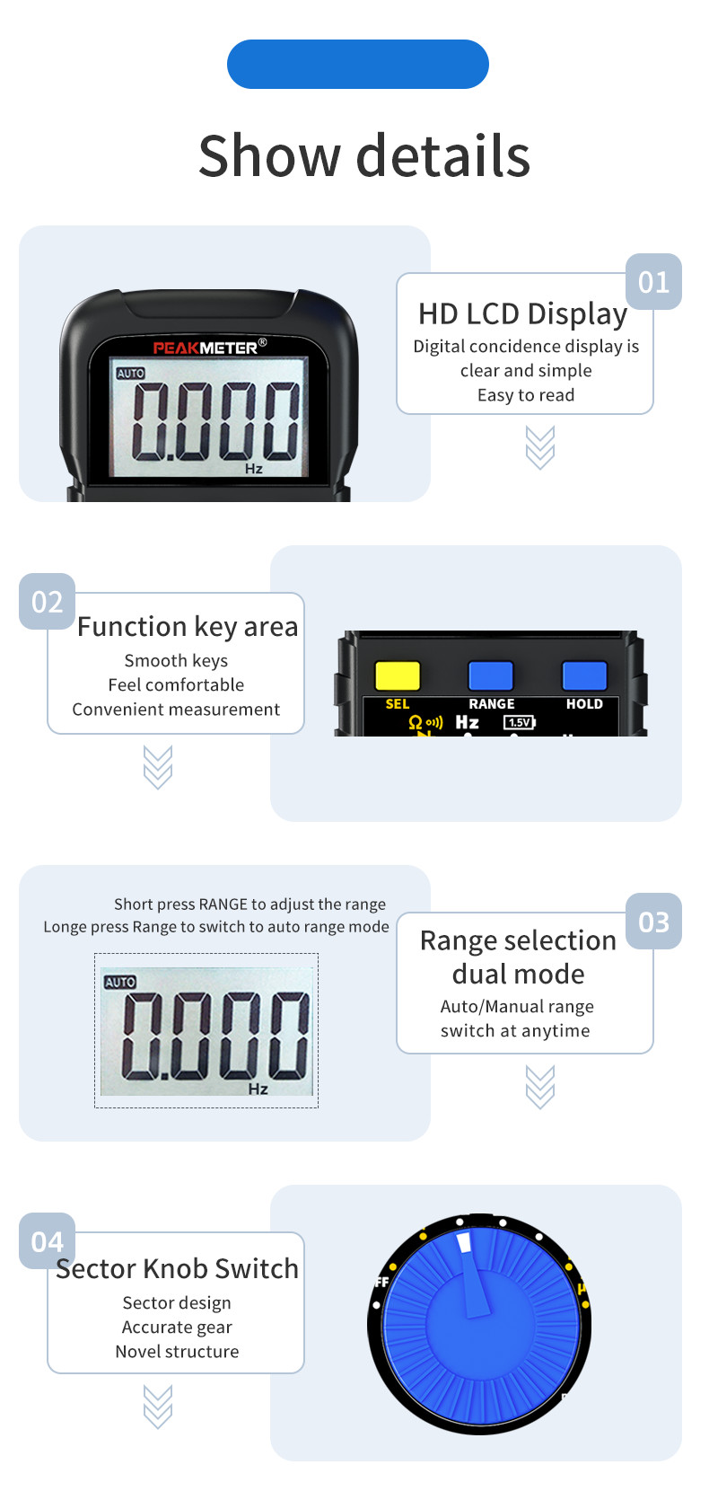 Handheld Portable Digital Multimeter AC DC 600V 400mA Buzzer Continuity Diode Test
