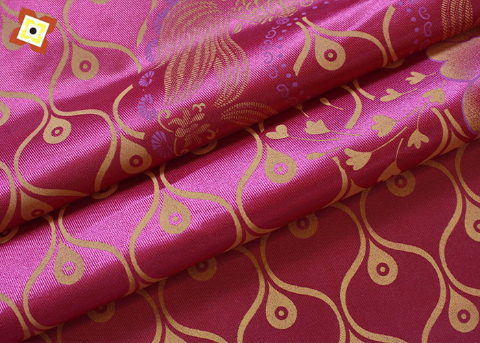 Polyester Red Printed Warp Knitted Fabric 110gsm For Mattress Sofa