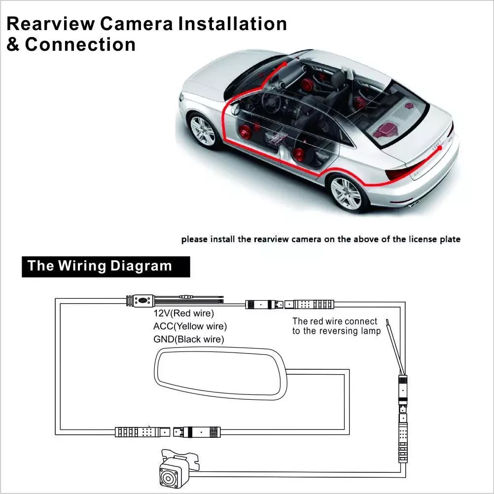 Auto Dash Cam Recorder 4.3" LCD FHD 1080p Front And Rear DVR GC1054 Sensor