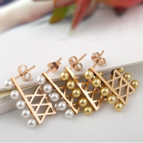 Stainless Steel Pearl Earring, Stainless Steel Jewelry Earrings Fashion Jewelry