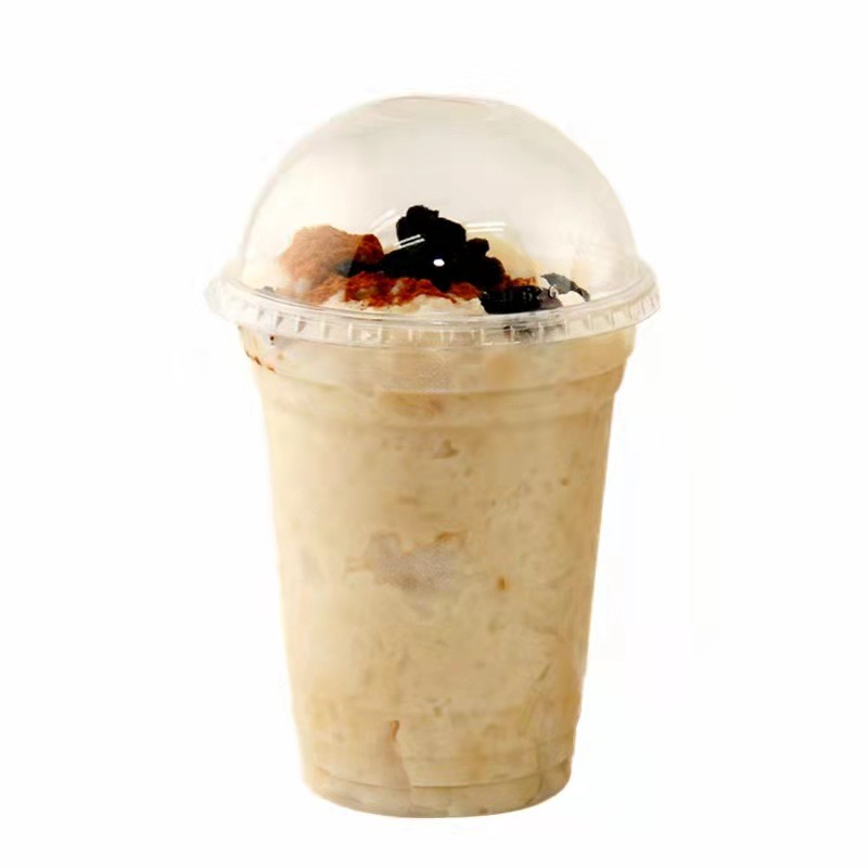 16oz Custom Disposable Plastic Cups With Dome Lids With Hole PP Odorless