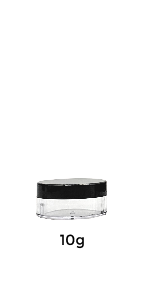 Beauticom Pana Clear Plastic Sample Jars hold creams powder dip liquids cosmetic creams and lotion