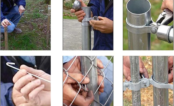 Electric Galvanized Iron Chain Link Fencing Metal Mesh Fence 8ft High