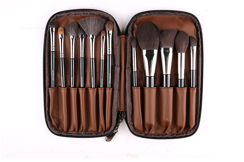 Men'S PU Leather Shaving Kit Bag With Leather Hook