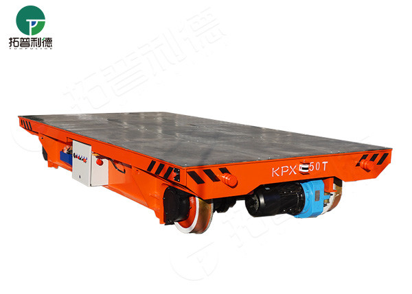 Heavy Duty Material Transfer Battery Operated Steel Plate Rail Car