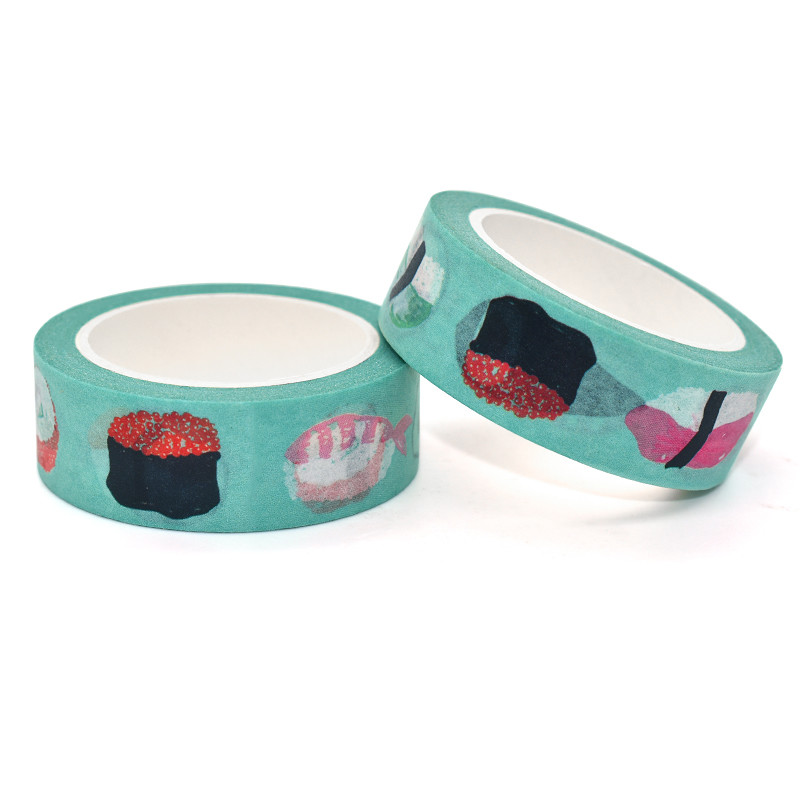Writing Printed Custom Japanese Paper Gift Box Decoration Tropical Breeze Washi Tape
