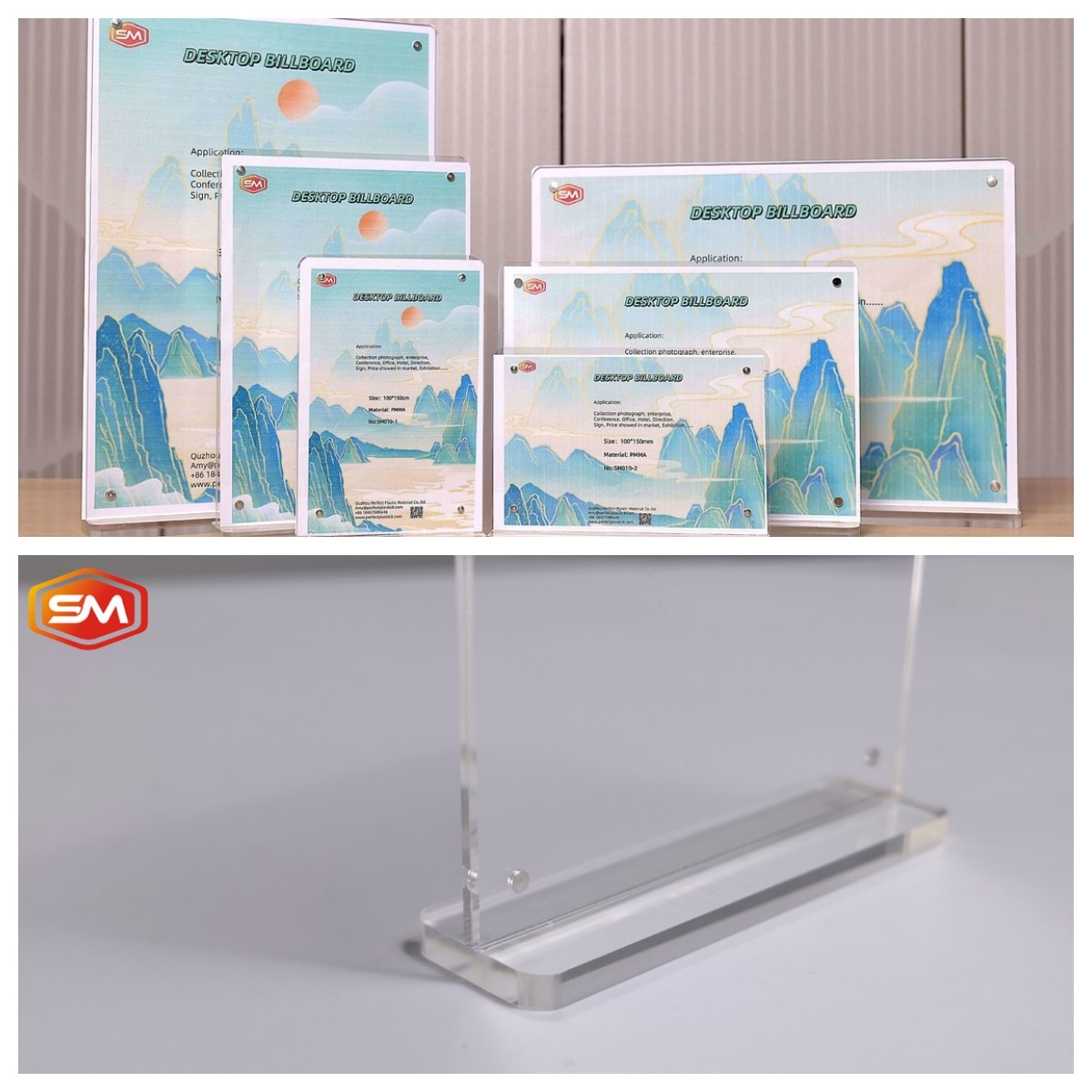 Transparent Plexiglass A4 A5 Paper Stand For Sale Advertising Printing Decoration