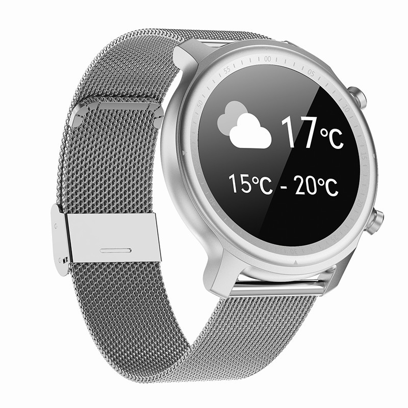 Bluetooth 4.2 Round Face Smartwatches Call Alert 128K RAM Ladies Smart Band