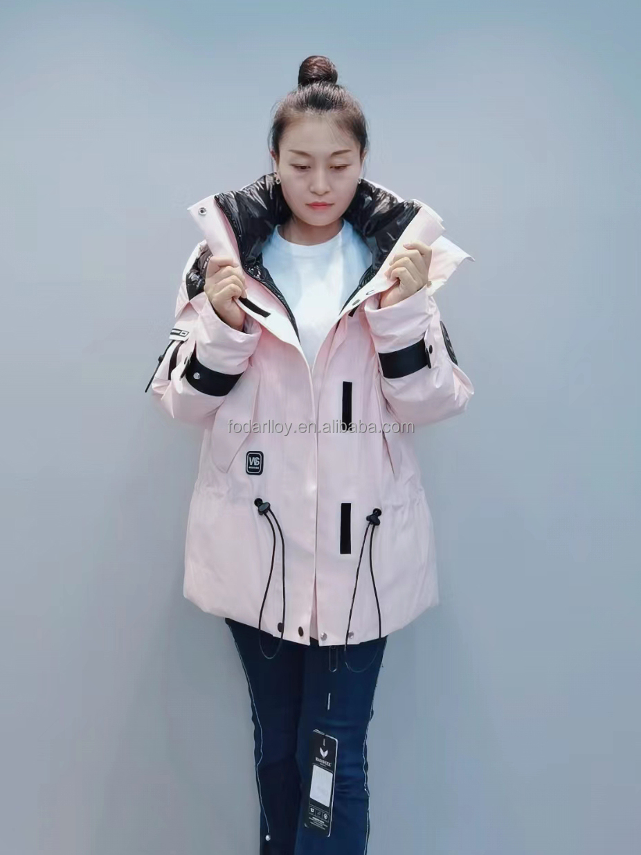 FODARLLOY F22567 Ladies Warm Hooded Cotton-padded Clothes Women Slim Long Winter Jackets Women Coats