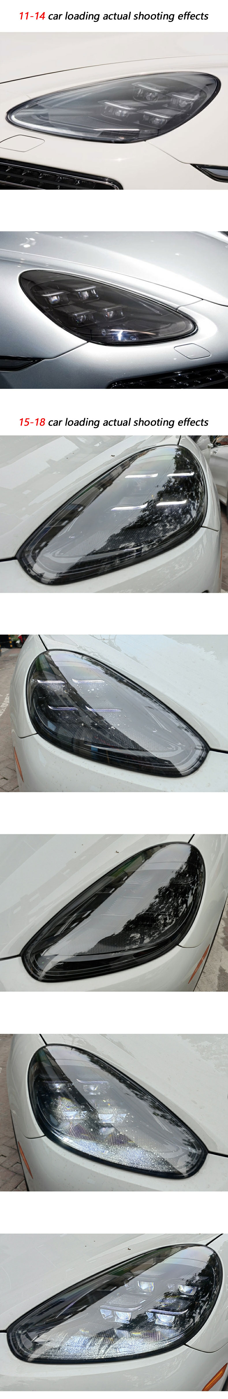 Upgrade To 2024 Blackened LED Headlights For 2011-2018 Porsche Cayenne 958.1 And 958.2