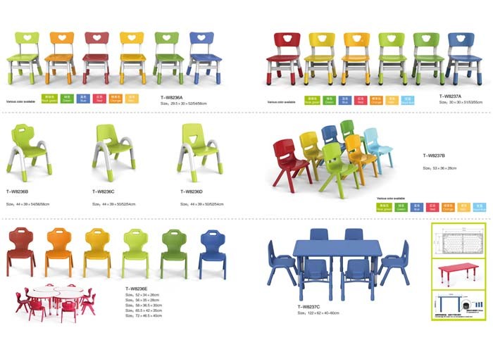 Popular Kindergarten School Chairs , Kids Play School Furniture Easy Install