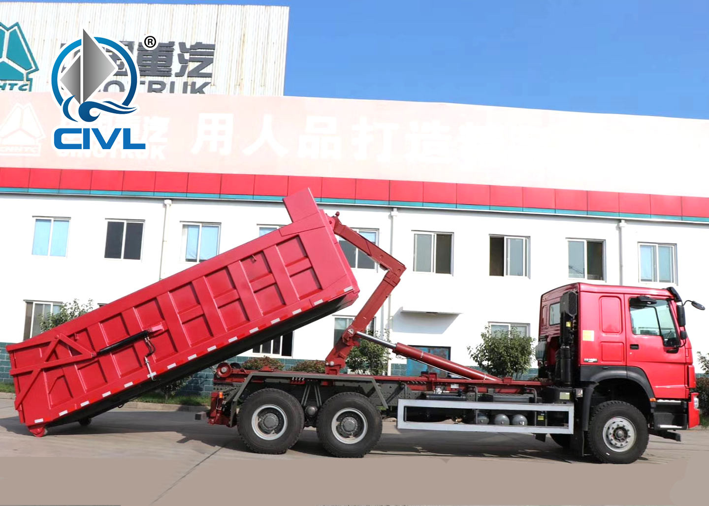 Hook Arm Garbage Truck Garbage Collector Diesel Garbage Compactor Truck euro II