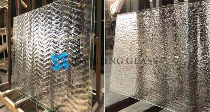 Colored Tempered Hot Melt Glass For Partition Wall Decoration
