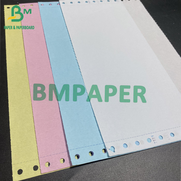 55gsm NCR Carbonless Paper White Yellow Red Blue Color Invoice Paper Black Image 