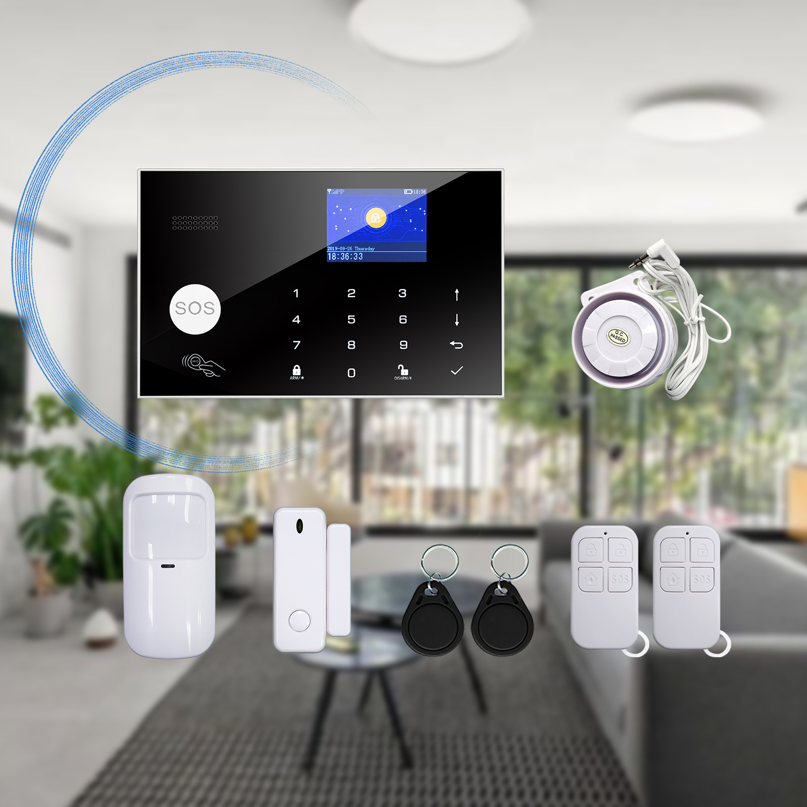 WIFI GSM Homesafe Security System Wireless House Burglar Alarm