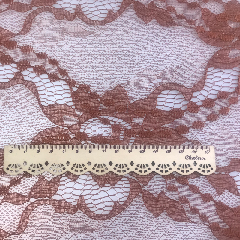 Romanticism Wedding Dress Embroidered Mesh Lace Fabric OEM Available