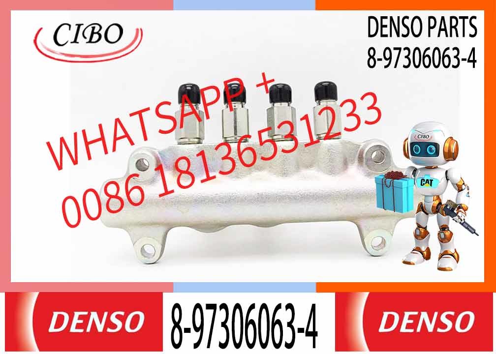 High Pressure Common Rail Assembly 095440-0350 8-97306063-4 8973060634 For Hitachi Excavator ZX200-3 ISUZU Engine 4HK1