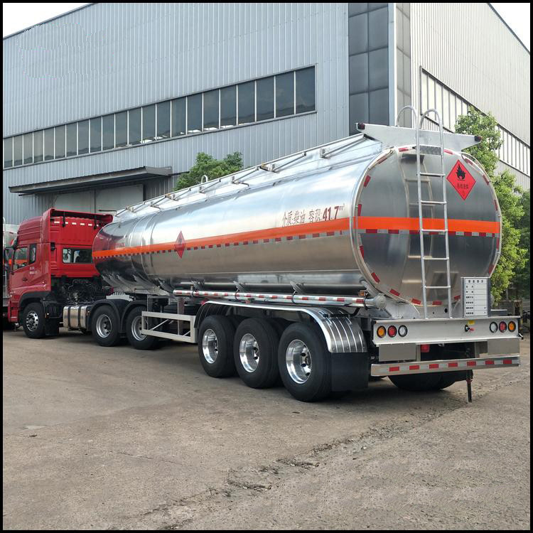 Tri Axles Aluminium Trailer Tanker Oil Fuel Diesel Transport Tank 12 Wheels