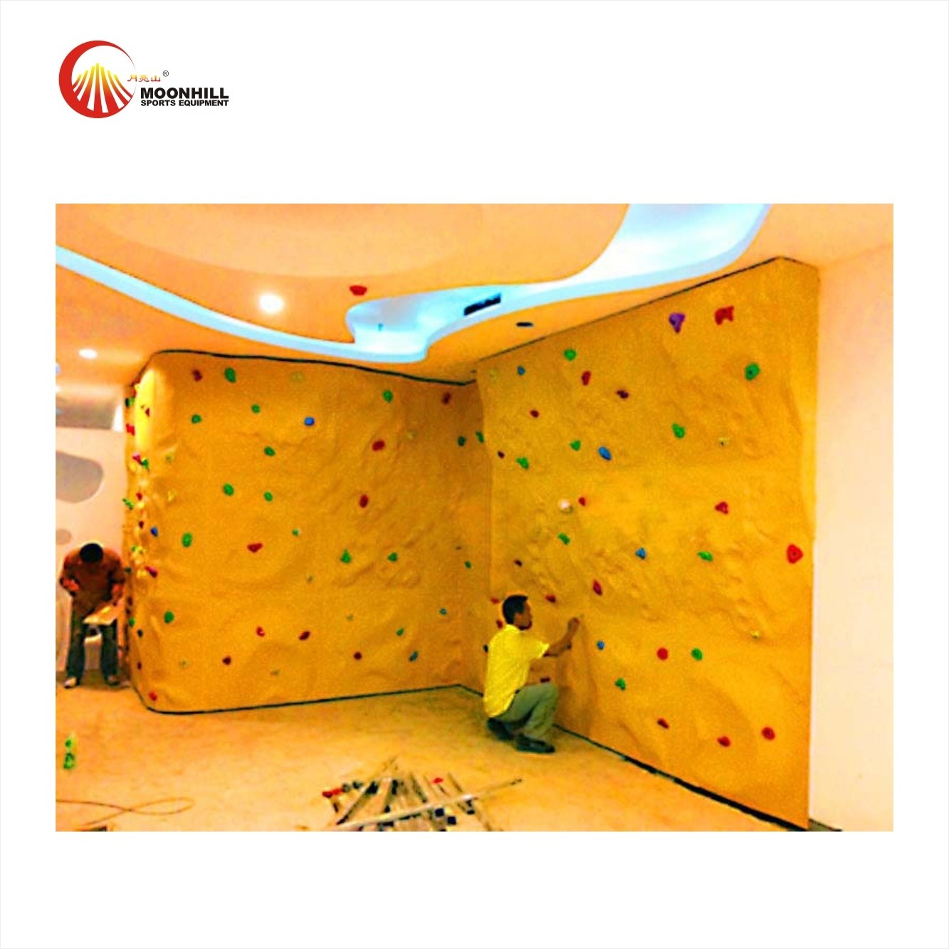 CE ROHS Approved Indoor Climbing Wall Lightweight Rock Climbing Amusement Park