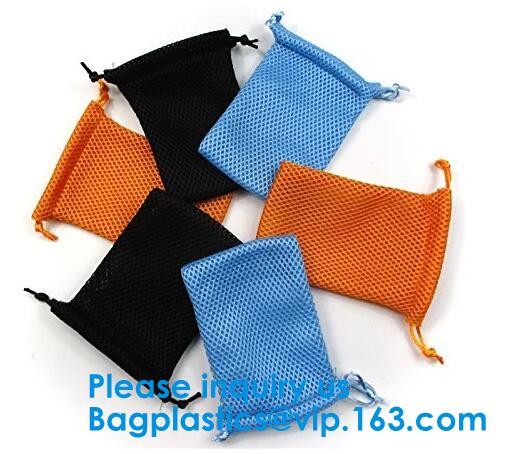 Promotion Small Polyester Mesh Drawstring Bag Customs Size and Logo printing Round Bottom Drawstring Mesh Bag For Sport,