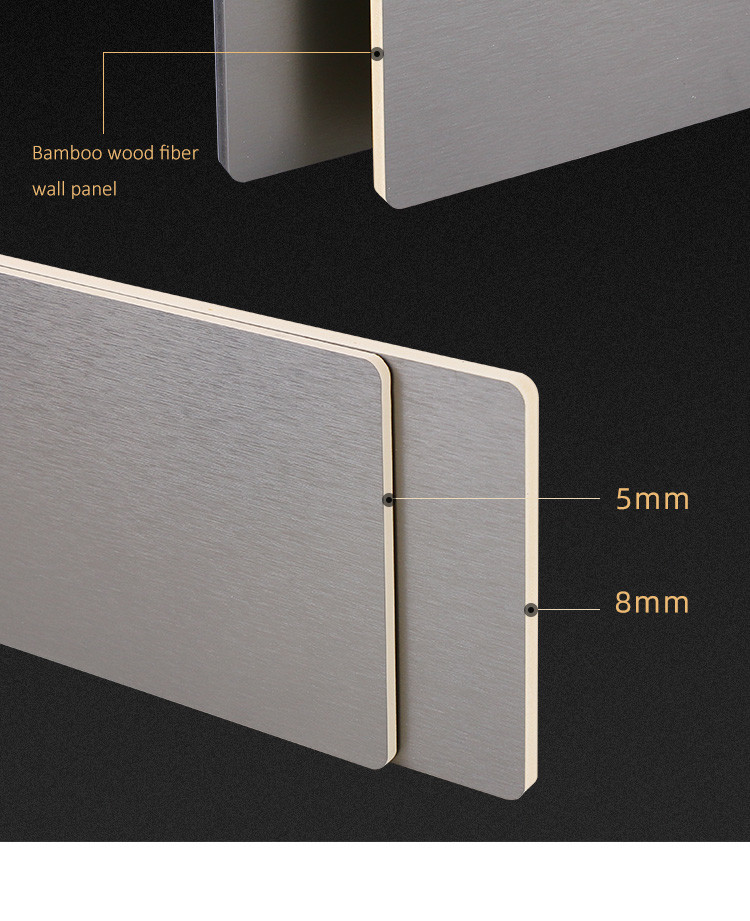 PVC Decorative Metal Bamboo Charcoal Fibre Board Panel Moistureproof
