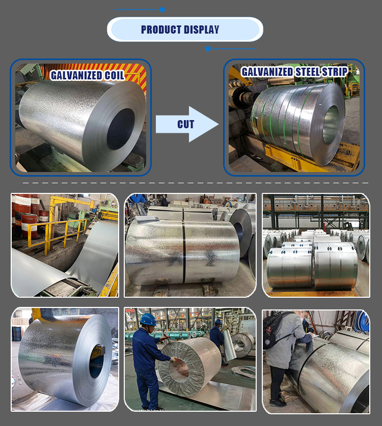 SGCC/CGCC/TDC51DZM/TDC52DTS350GD/TS550GD/DX51D Z Grade Hot Dipped Zinc Coated Galvanized Steel Strips for Diverse Needs